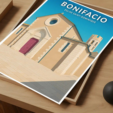 Affiche - Bonifacio - Église Saint-Dominique