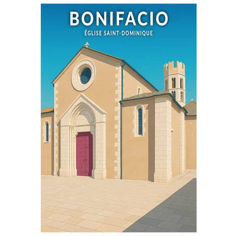 Affiche - Bonifacio - Église Saint-Dominique
