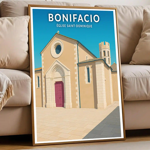 Affiche - Bonifacio - Église Saint-Dominique