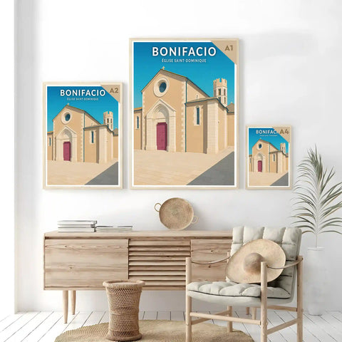 Affiche - Bonifacio - Église Saint-Dominique