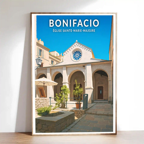 Affiche - Bonifacio - Église Sainte-Marie-Majeure