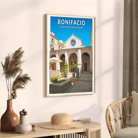Affiche - Bonifacio - Église Sainte-Marie-Majeure