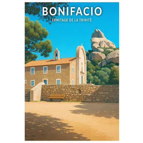 Affiche - Bonifacio - Ermitage de la Trinité