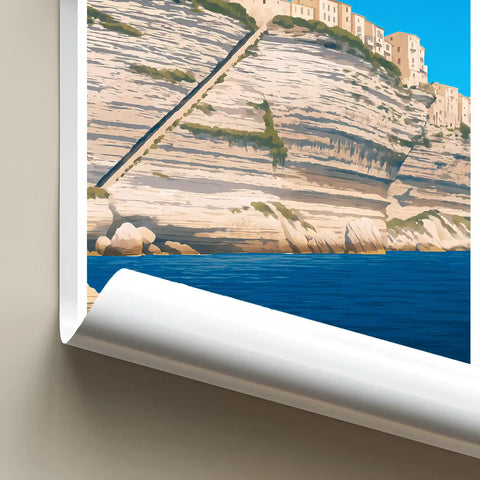 Affiche - Bonifacio - Escalier du Roy d'Aragon