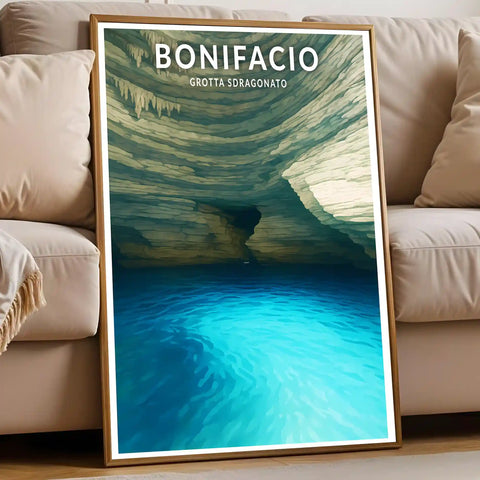 Affiche - Bonifacio - Grotta Sdragonato