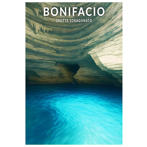 Affiche - Bonifacio - Grotta Sdragonato