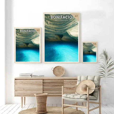 Affiche - Bonifacio - Grotta Sdragonato