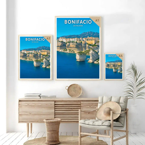 Affiche - Bonifacio - Les Falaises