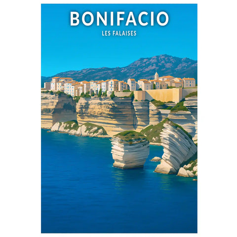 Affiche - Bonifacio - Les Falaises