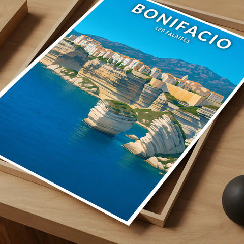 Affiche - Bonifacio - Les Falaises