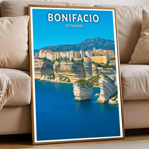 Affiche - Bonifacio - Les Falaises