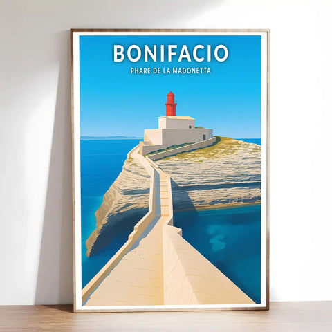 Affiche - Bonifacio - Phare de la Madonetta