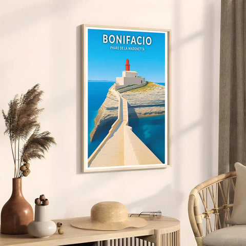 Affiche - Bonifacio - Phare de la Madonetta