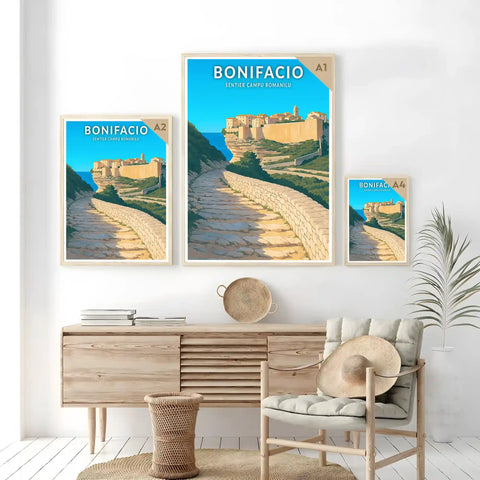 Affiche - Bonifacio - Sentier Campu Romanilu