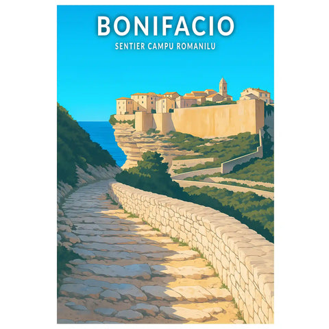 Affiche - Bonifacio - Sentier Campu Romanilu