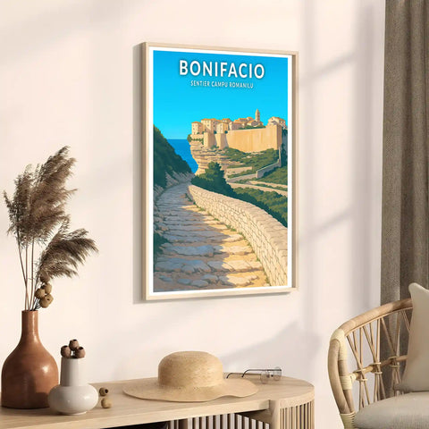 Affiche - Bonifacio - Sentier Campu Romanilu