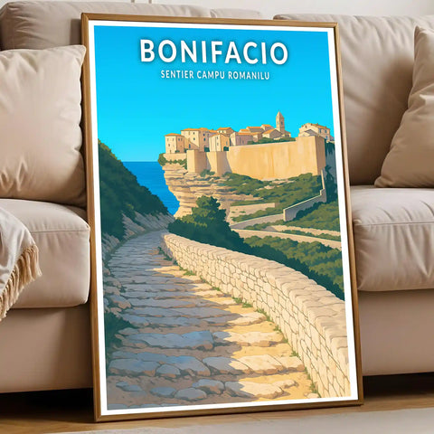 Affiche - Bonifacio - Sentier Campu Romanilu