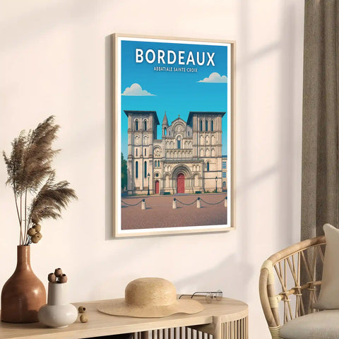 Affiche - Bordeaux - Abbatiale Sainte-Croix