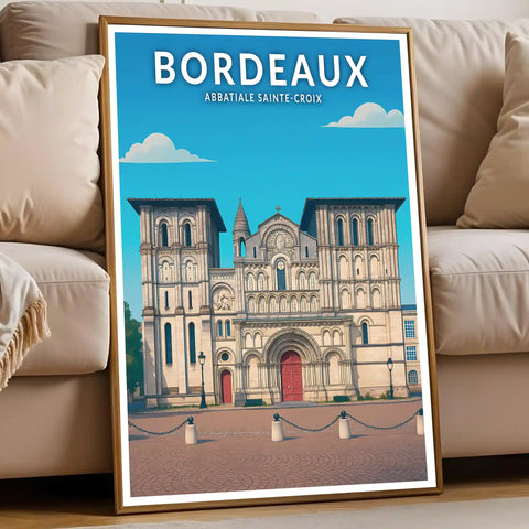 Affiche - Bordeaux - Abbatiale Sainte-Croix