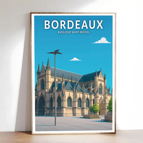 Affiche - Bordeaux - Basilique Saint-Michel