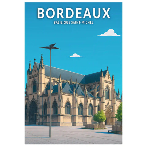 Affiche - Bordeaux - Basilique Saint-Michel