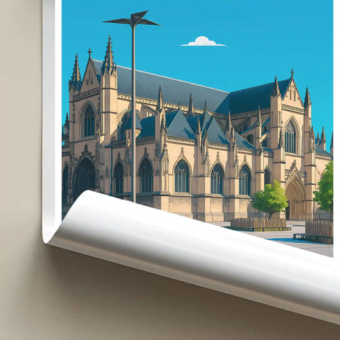 Affiche - Bordeaux - Basilique Saint-Michel