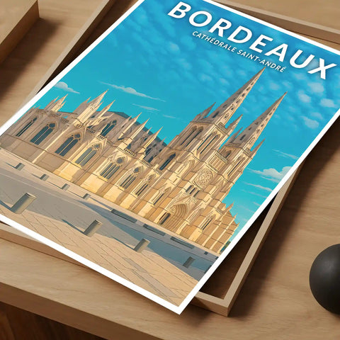 Affiche - Bordeaux - Cathédrale Saint-André