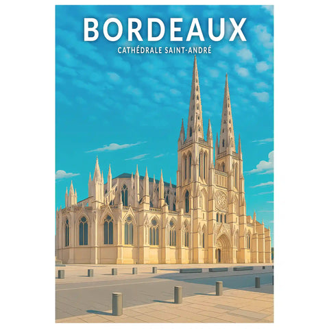 Affiche - Bordeaux - Cathédrale Saint-André
