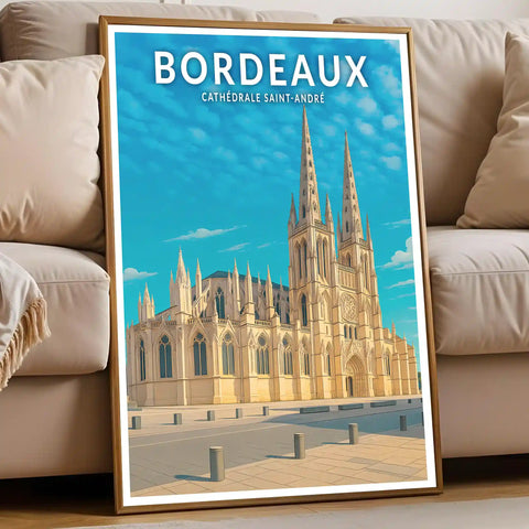 Affiche - Bordeaux - Cathédrale Saint-André