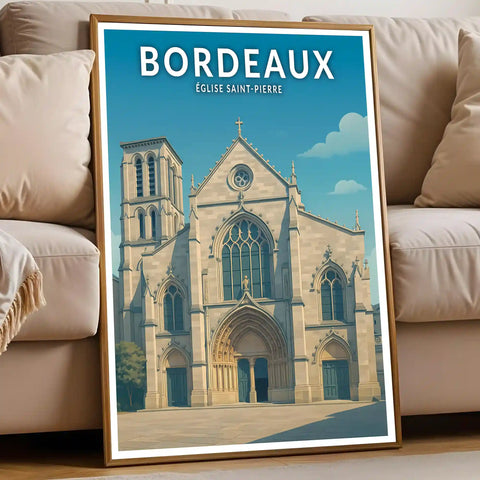 Affiche - Bordeaux - Église Saint-Pierre