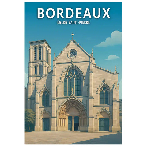 Affiche - Bordeaux - Église Saint-Pierre
