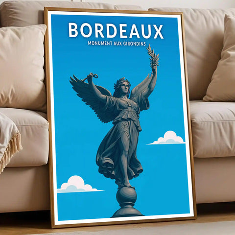 Affiche - Bordeaux - Monument aux Girondins