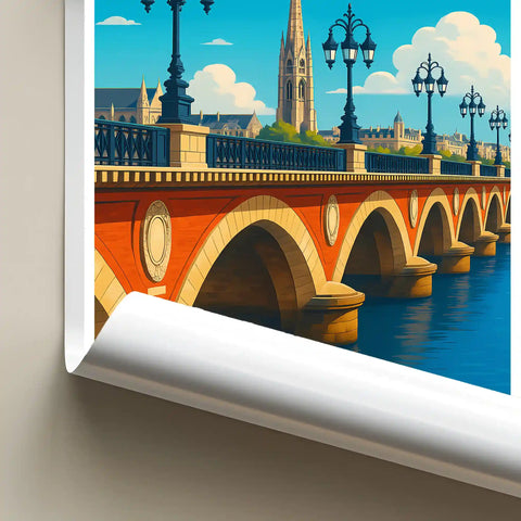 Affiche - Bordeaux - Pont de Pierre