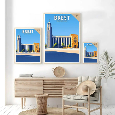 Affiche - Brest - Église Saint-Louis