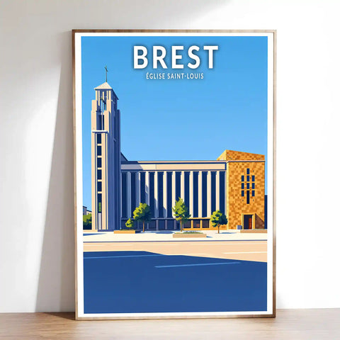 Affiche - Brest - Église Saint-Louis