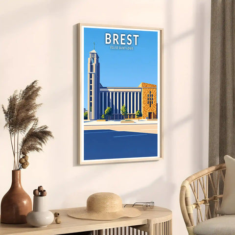Affiche - Brest - Église Saint-Louis
