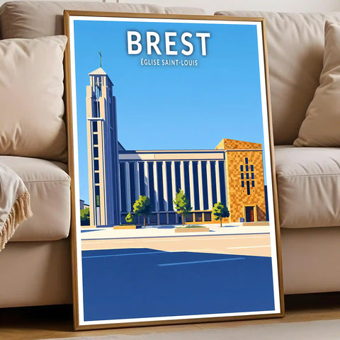 Affiche - Brest - Église Saint-Louis