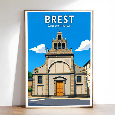 Affiche - Brest - Église Saint-Sauveur