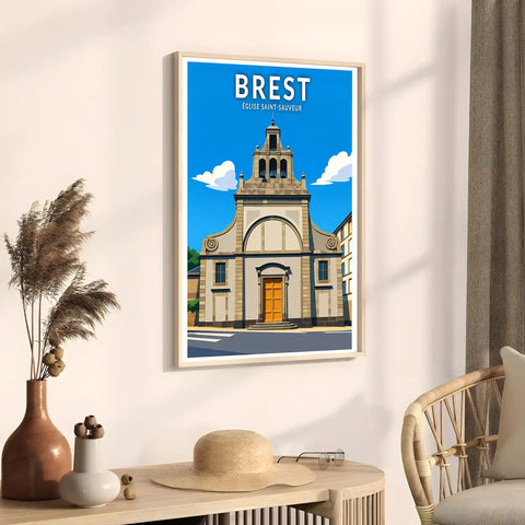 Affiche - Brest - Église Saint-Sauveur