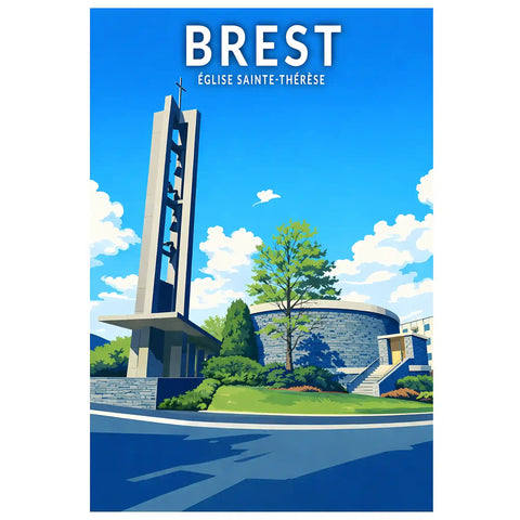 Affiche - Brest - Église Sainte-Thérèse