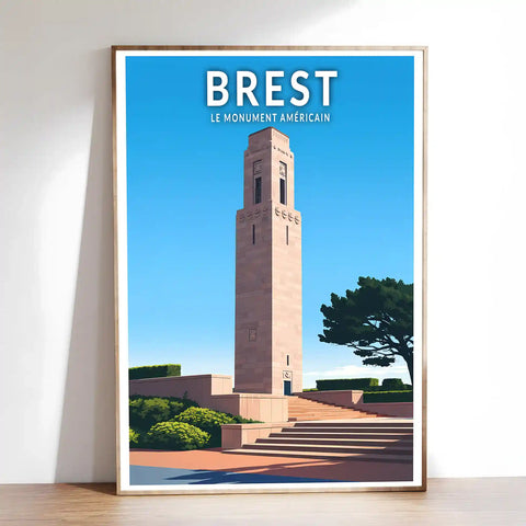 Affiche - Brest - Le Monument Américain
