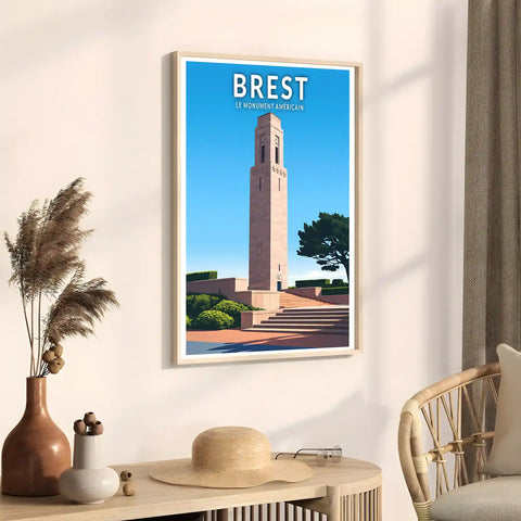 Affiche - Brest - Le Monument Américain