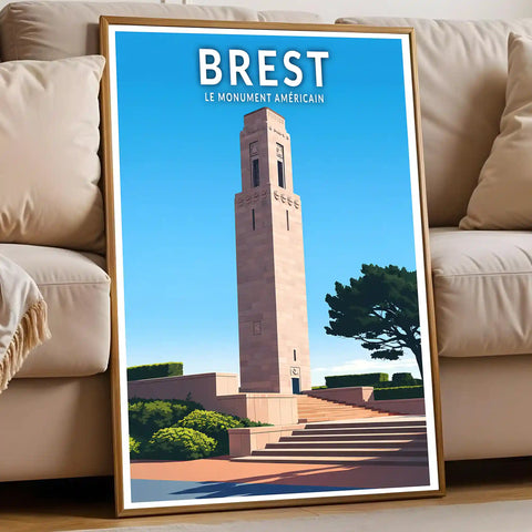 Affiche - Brest - Le Monument Américain
