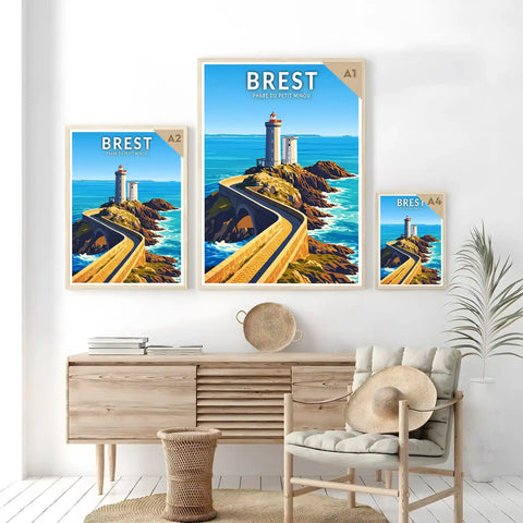 Affiche - Brest - Phare du Petit Minou