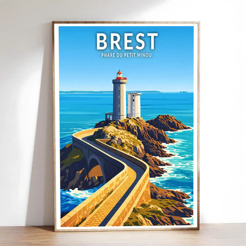 Affiche - Brest - Phare du Petit Minou