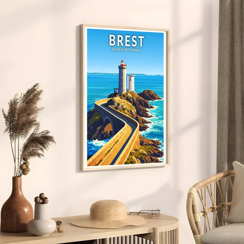 Affiche - Brest - Phare du Petit Minou
