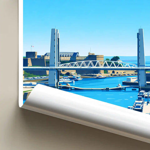 Affiche - Brest - Pont de Recouvrance