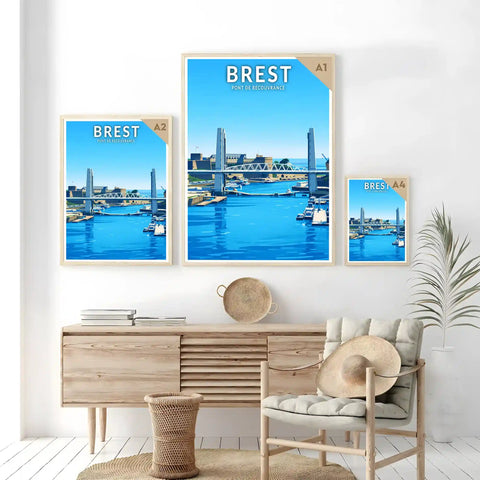 Affiche - Brest - Pont de Recouvrance
