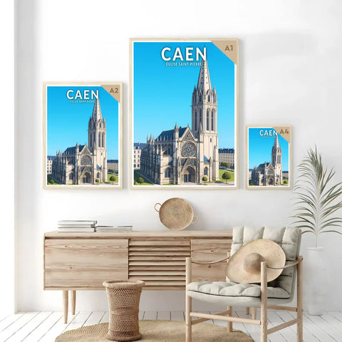 Affiche - Caen - Église Saint-Pierre