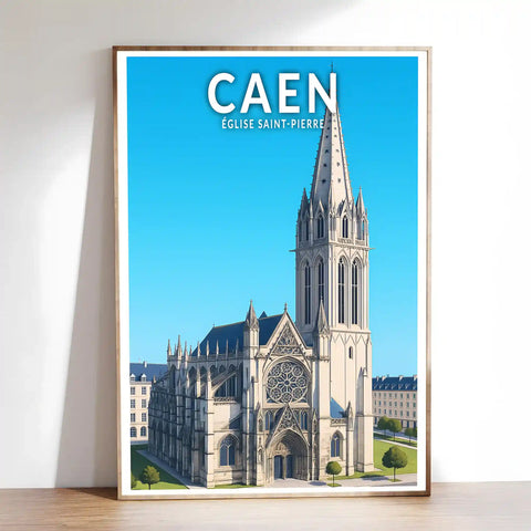 Affiche - Caen - Église Saint-Pierre